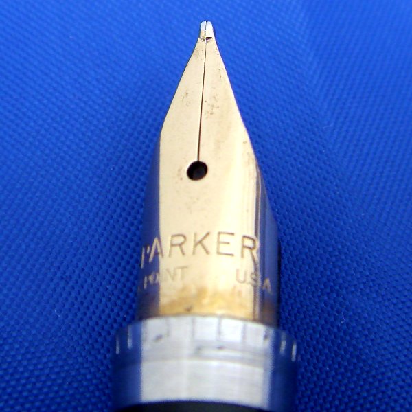 (PEN2844)Parker, fountain pen, USA, silver and gold filled.